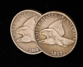 1857 AND 1858 FLYING EAGLE CEN