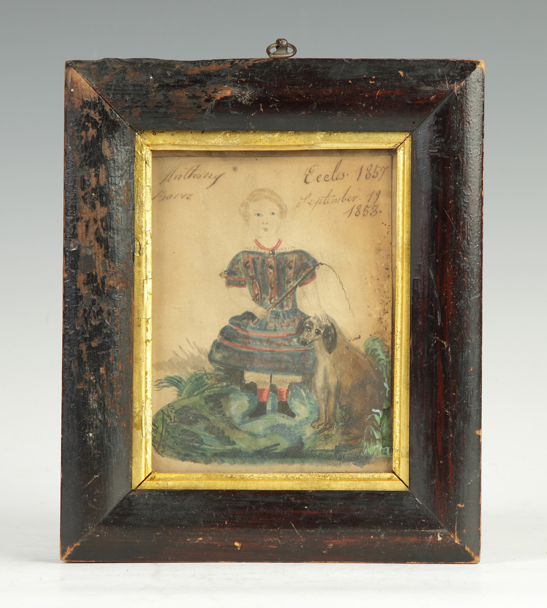 1857 Watercolor of a young girl