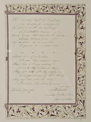 1858 autograph book, title page
