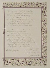 1858 autograph book, title pag