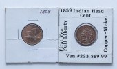 1858 FLYING EAGLE & 1859 INDIA