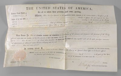 1858 James Buchanan autographs, two