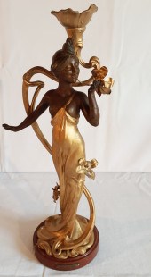18.5"SIGNED ART NOVEAU SCULPTU