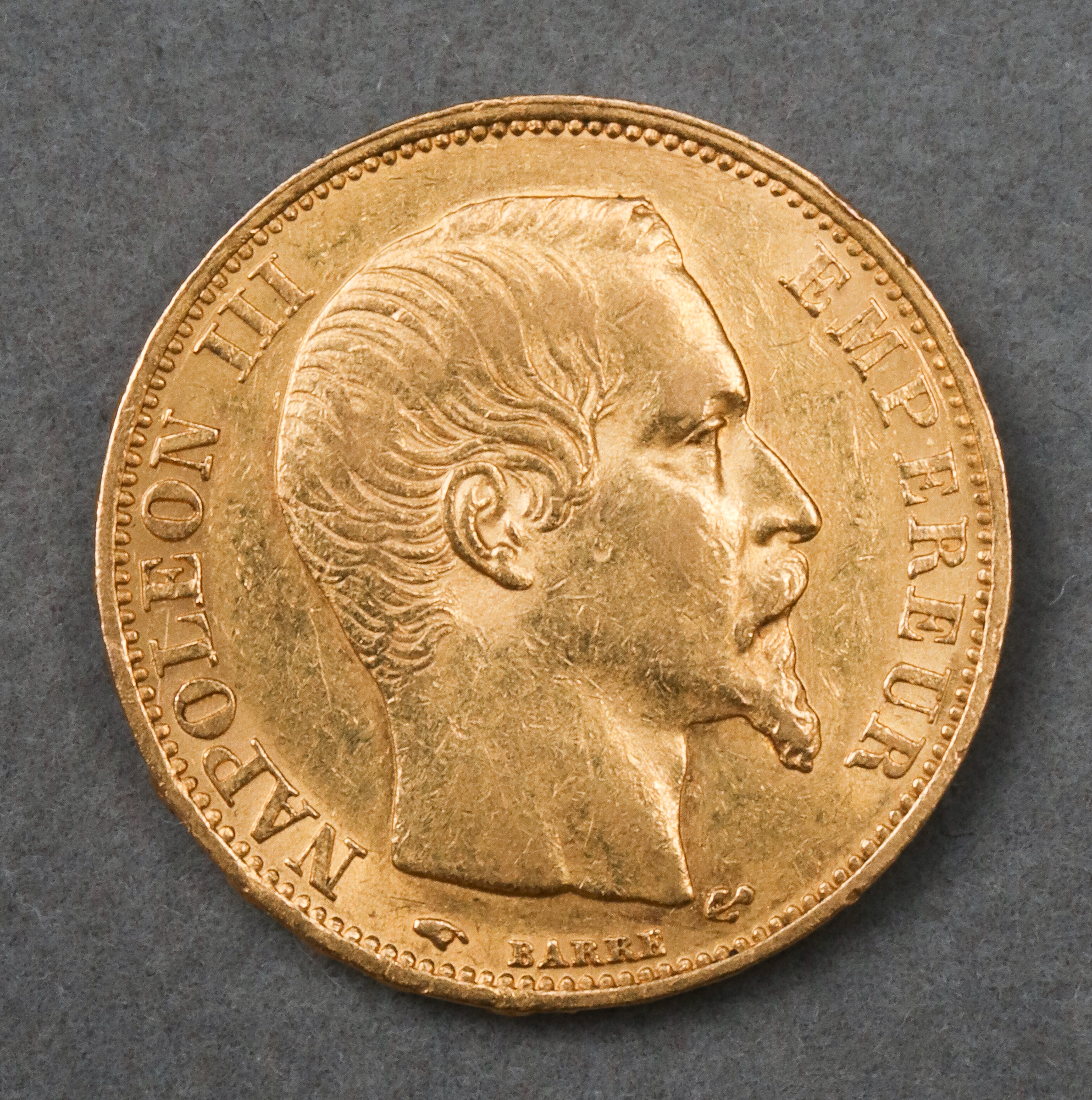 1860 FRENCH NAPOLEON III 20 FRANC