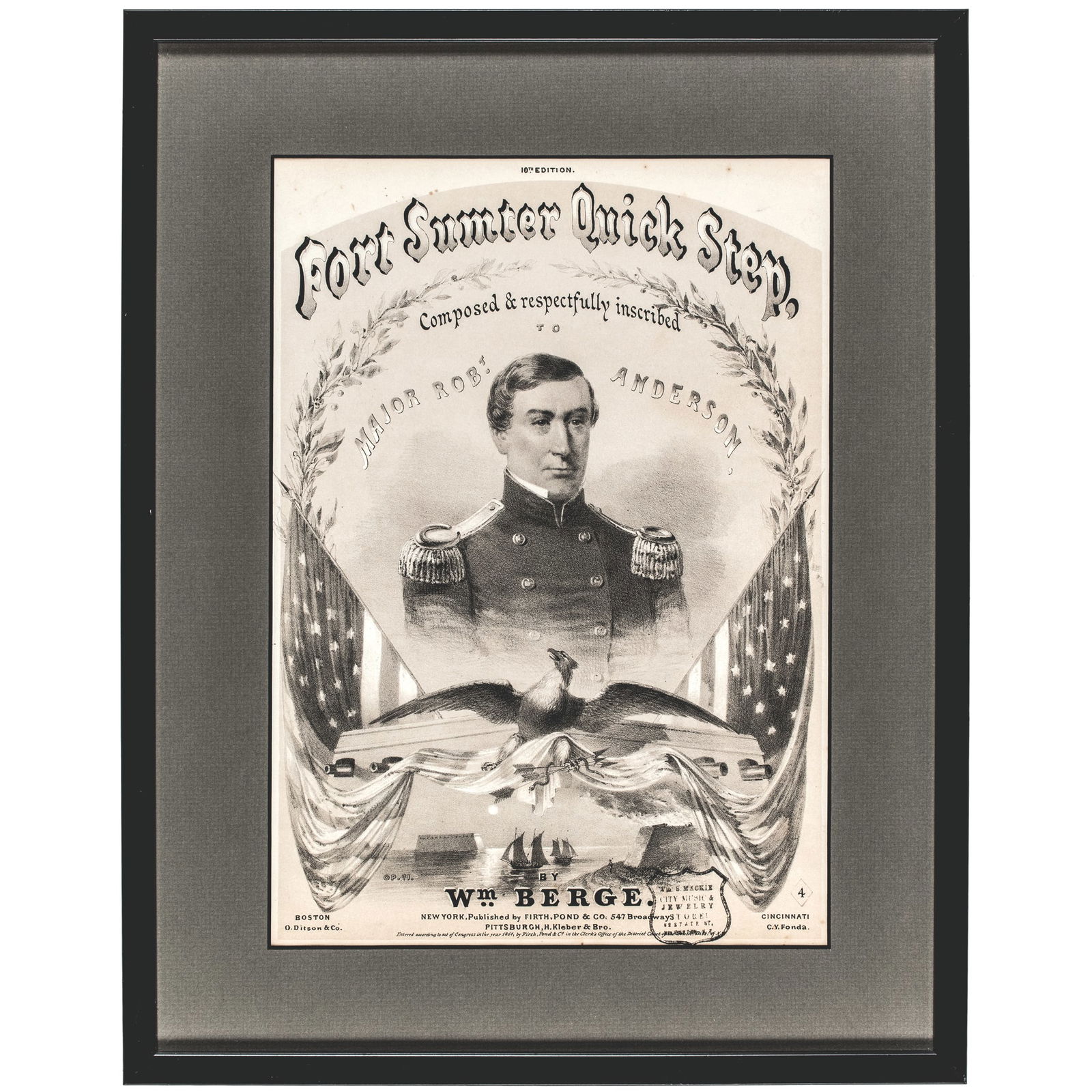 1861 CIVIL WAR SHEET MUSIC, FORT