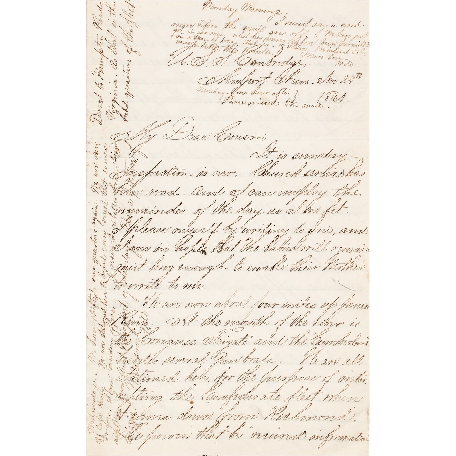 1861 CIVIL WAR WILLIAM B. CUSHING