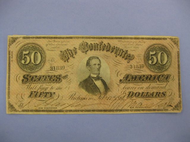 1861 Confederate $50.00 Note