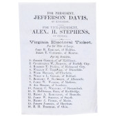 1861 CONFEDERATE ELECTORAL TIC