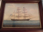 1861 SHIP PORTRAITAntique wate