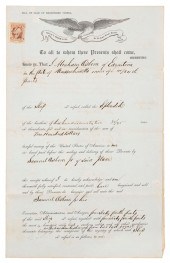1862 BILL OF SALE FOR THE SHIP