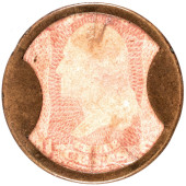 1862 CIVIL WAR, ENCASED POSTAG