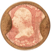 1862 CIVIL WAR ENCASED POSTAGE