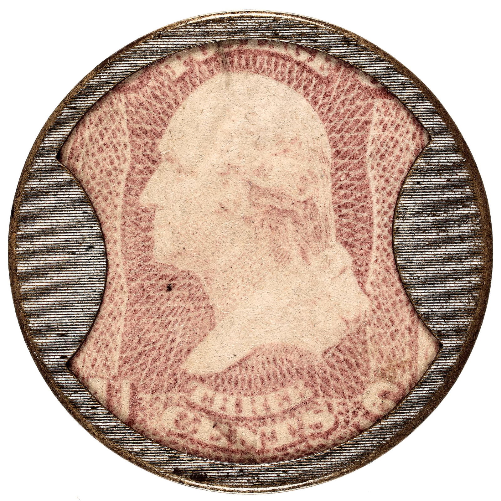 1862 CIVIL WAR, ENCASED POSTAGE