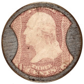 1862 CIVIL WAR, ENCASED POSTAG