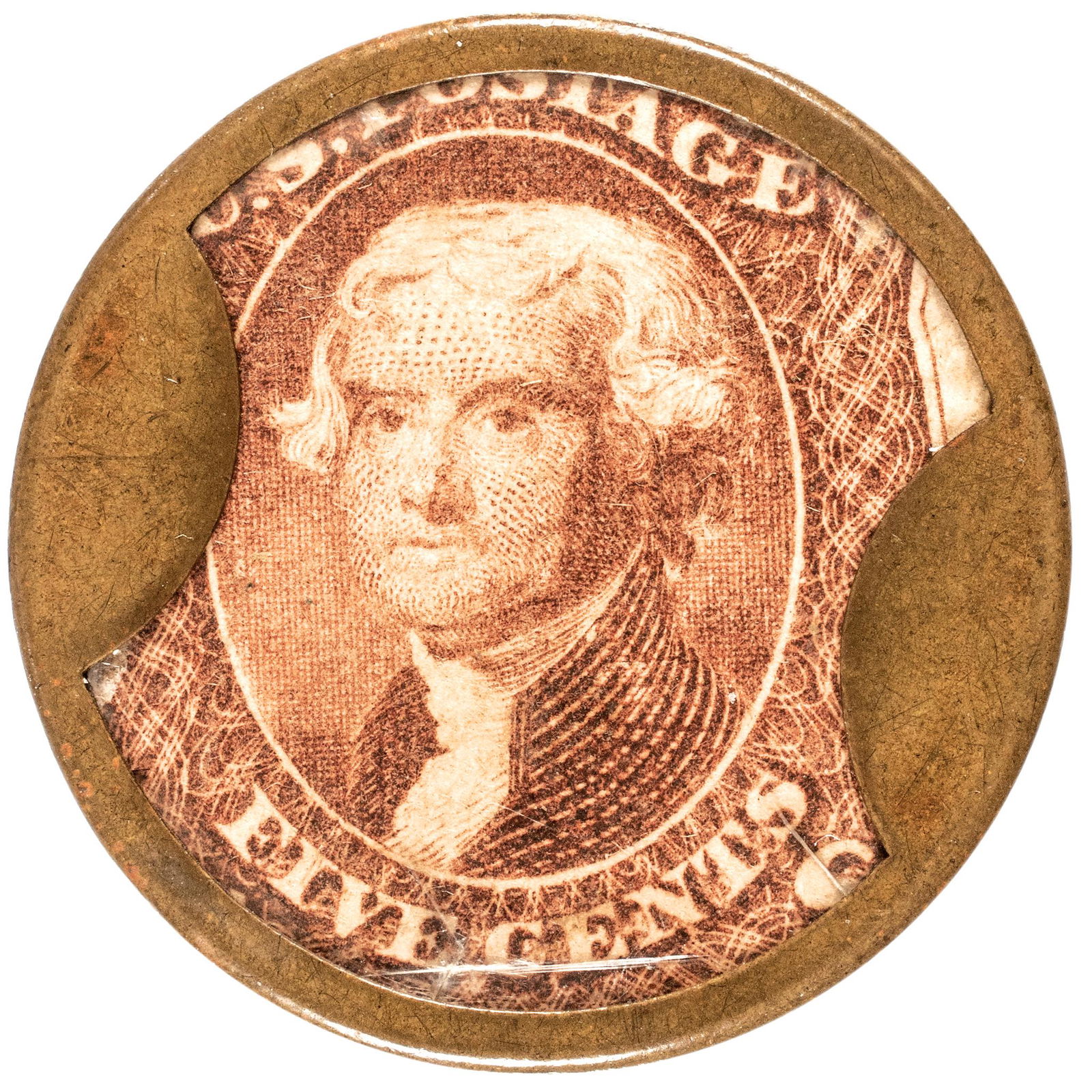 1862 CIVIL WAR ENCASED POSTAGE