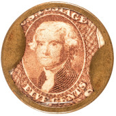 1862 CIVIL WAR ENCASED POSTAGE