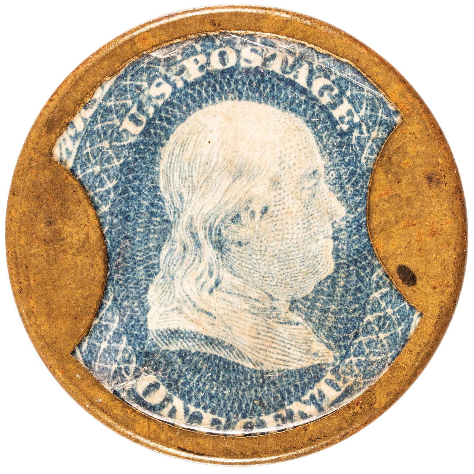 1862 CIVIL WAR ENCASED POSTAGE