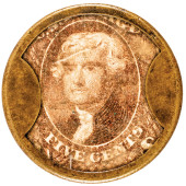 1862 CIVIL WAR ENCASED POSTAGE