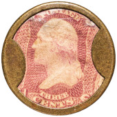 1862 CIVIL WAR ENCASED POSTAGE