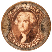 1862 CIVIL WAR ENCASED POSTAGE