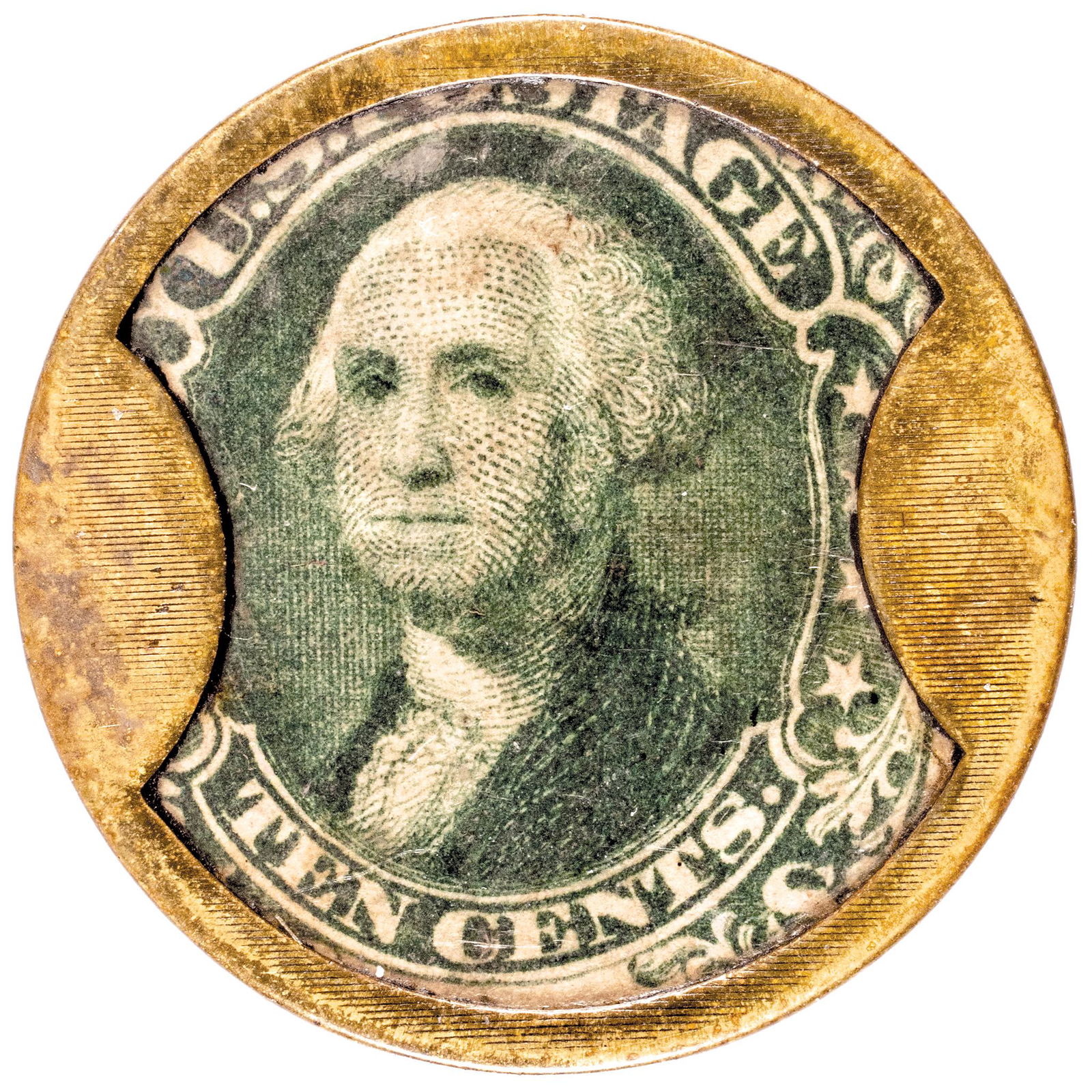 1862 CIVIL WAR ENCASED POSTAGE