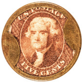 1862 CIVIL WAR ENCASED POSTAGE