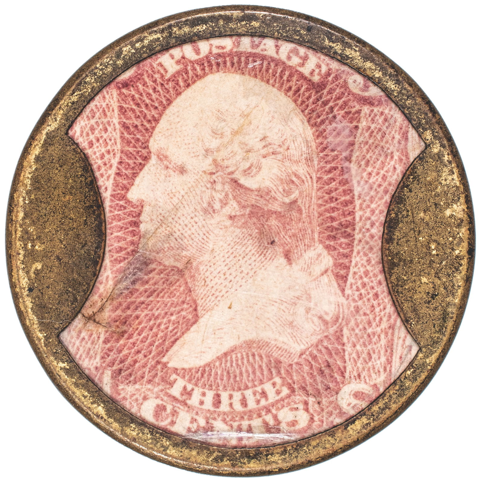 1862 CIVIL WAR ENCASED POSTAGE