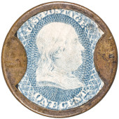 1862 CIVIL WAR ENCASED POSTAGE
