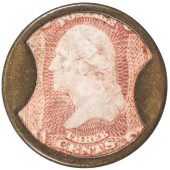 1862 ENCASED POSTAGE STAMP, EP