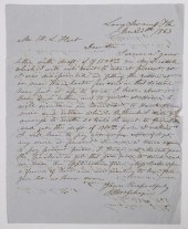 1863 CSA LETTER, LONG SWAMP, F
