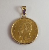 1863 ITALIAN GOLD COIN PENDANT