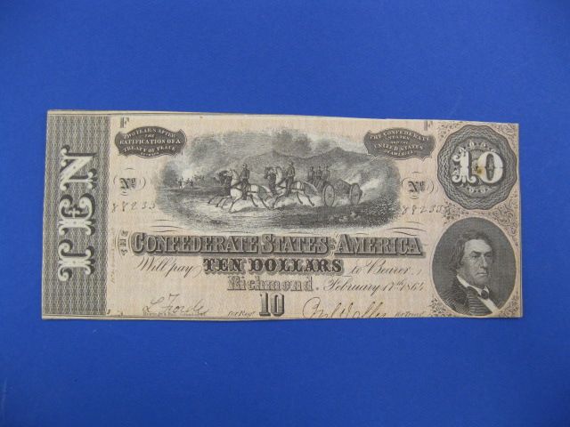 1864 Confederate $10.00 Note