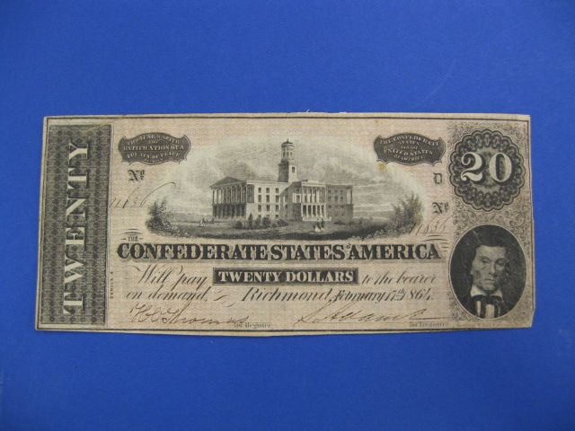1864 Confederate $20.00 Note