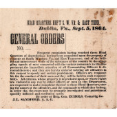 1864 CONFEDERATE BROADSIDE, GE