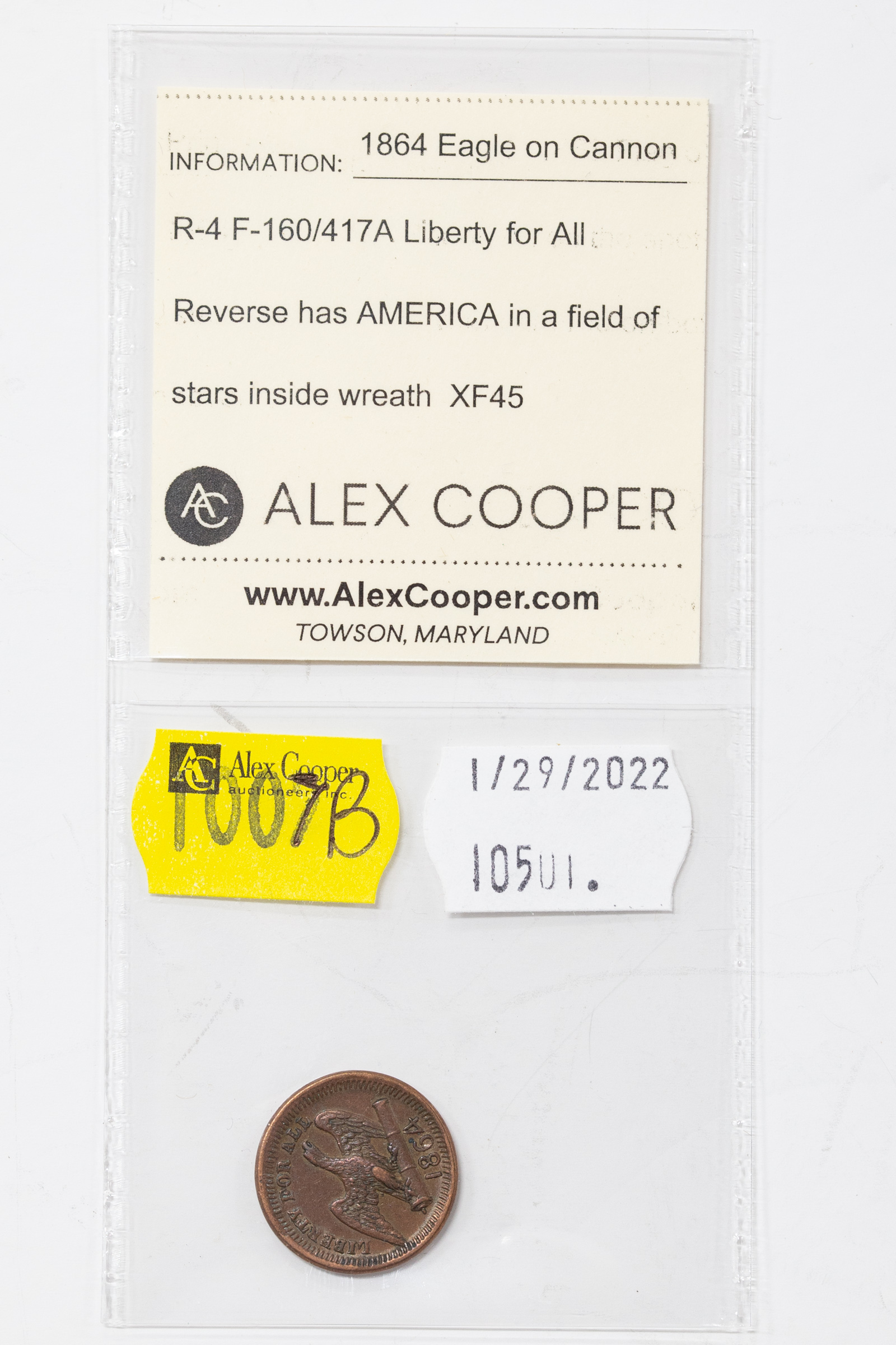 1864 EAGLE ON CANNON R-4 XF45