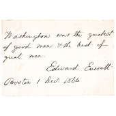 1864 EDWARD EVERETT SIGNED NOT