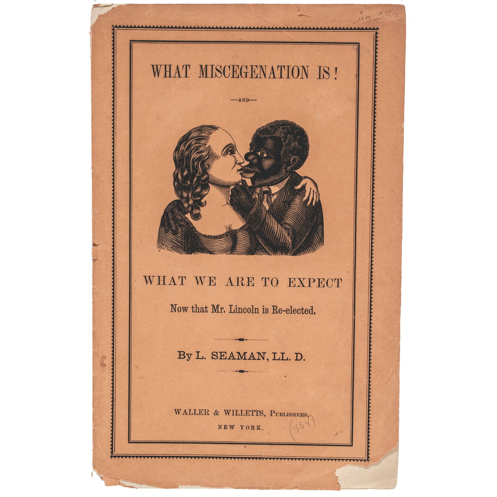1865 BOOKLET, WHAT MISCEGENATION