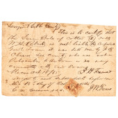 1865-DATED GEORGIA DOCUMENT, W