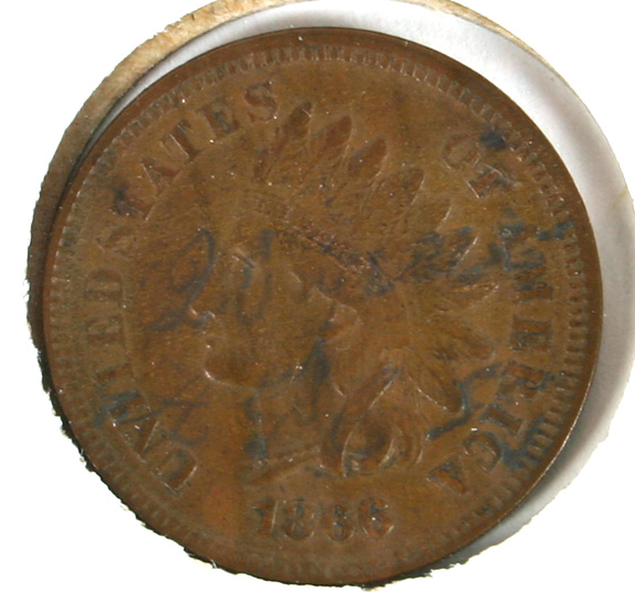 1866 Indian Head Cent Penny