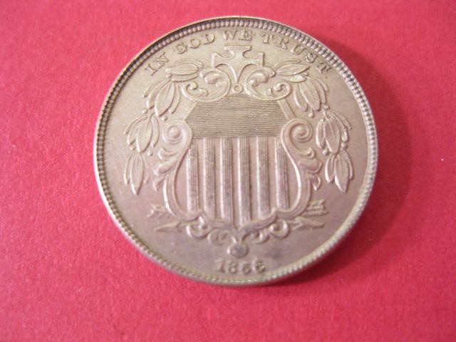 1866 U.S. Shield Nickel A.U.