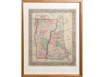 1868 map of Vermont and New