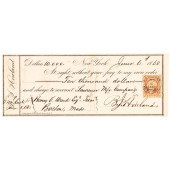 1868 POSTAL STAMPED ON 2 U.S.