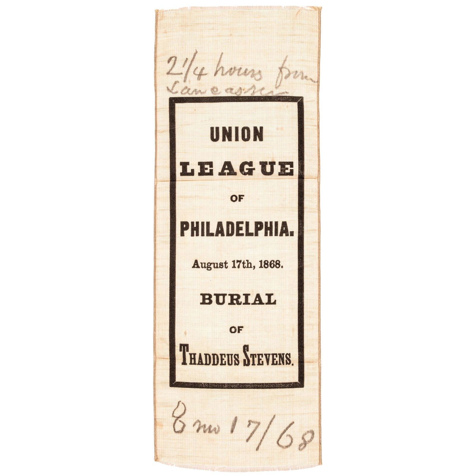 1868 VERY RARE BURIAL OF THADDEUS
