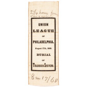 1868 VERY RARE BURIAL OF THADD