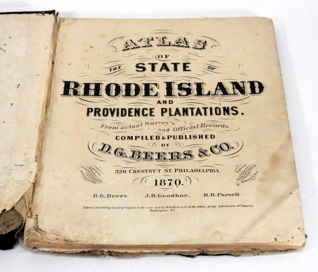 1870 D.G. BEERS & CO. ATLAS OF