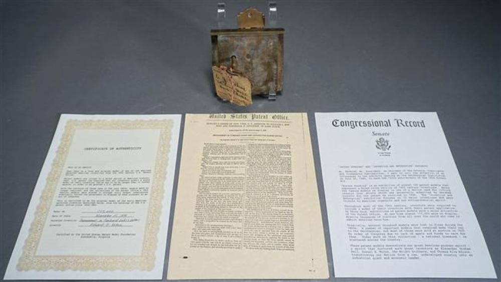 1870 PATENT MODEL FOR SLIDING
