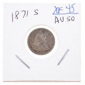 1871-S LIBERTY SEATED DIME XF4