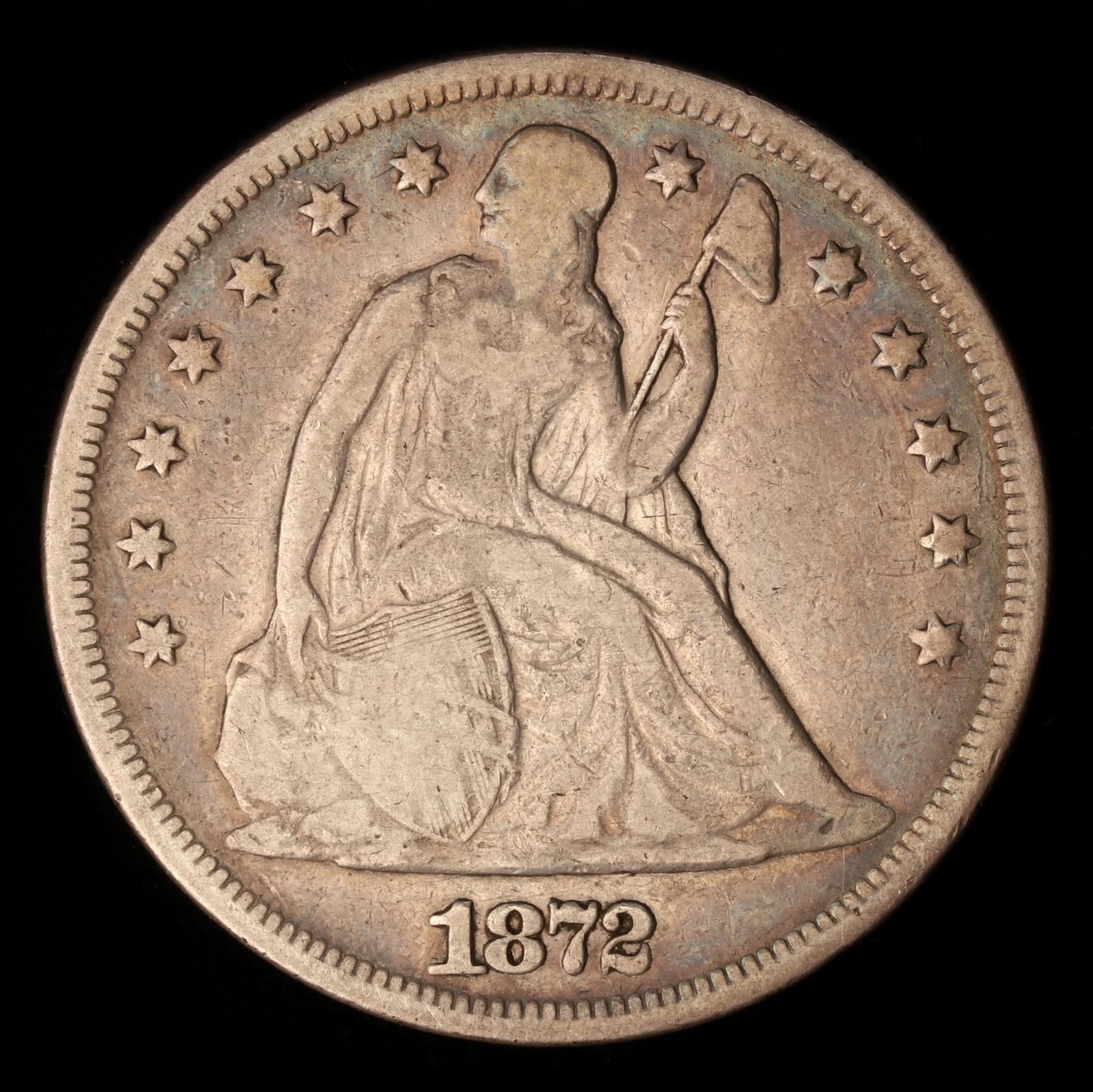 1872 LIBERTY SEATED SILVER