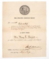 1874 NEW YORK HISTORICAL SOCIE
