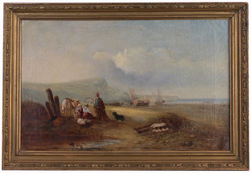 1875 COASTAL EUROPEAN PAINTING WITH